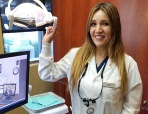 Lucy Angulo, RDHAP, a mobile hygienist at Gary and Mary West Senior Dental Center. Courtesy photo